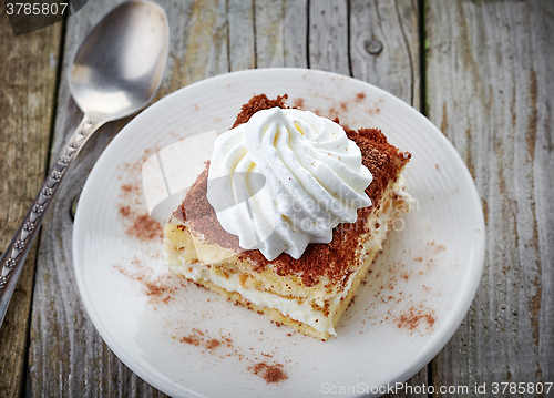 Image of cake with whipped cream