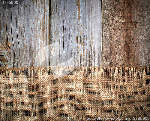 Image of wooden and linen background