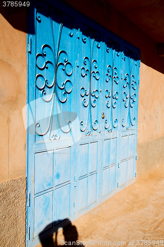 Image of blue morocco old door  