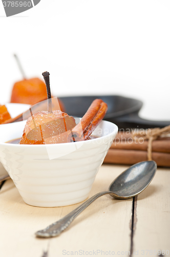 Image of poached pears delicious home made recipe 