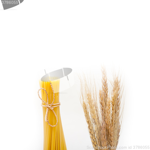 Image of organic Raw italian pasta and durum wheat 