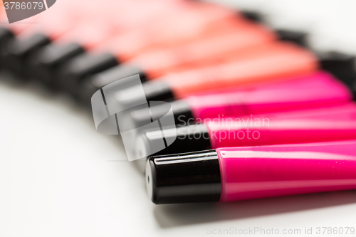 Image of close up of lip gloss tubes