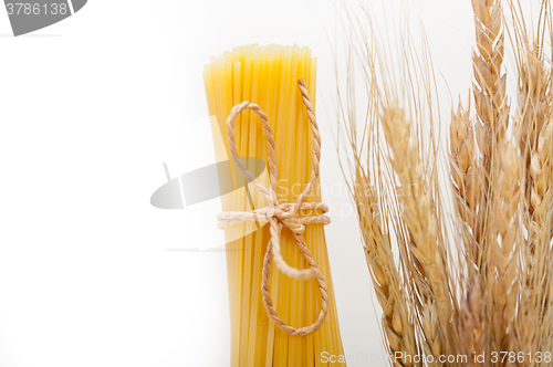 Image of organic Raw italian pasta and durum wheat 