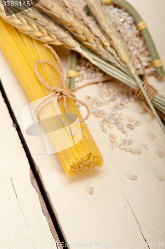 Image of organic Raw italian pasta and durum wheat 