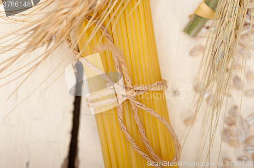 Image of organic Raw italian pasta and durum wheat 