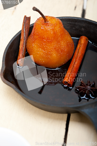 Image of poached pears delicious home made recipe 