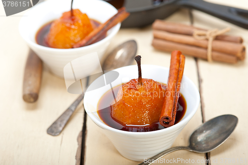 Image of poached pears delicious home made recipe 