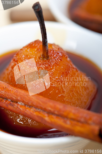 Image of poached pears delicious home made recipe 