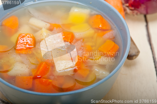 Image of Traditional Italian minestrone soup 