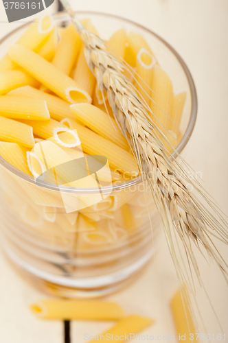 Image of Italian pasta penne with wheat