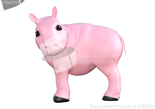 Image of Pink Pig on White