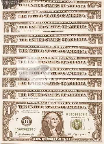 Image of  Dollar notes 1 Dollar vintage