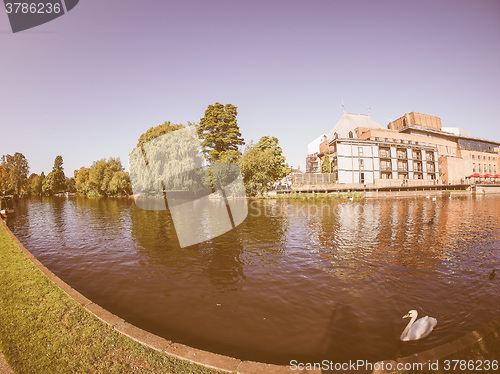 Image of River Avon in Stratford upon Avon vintage