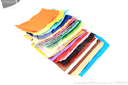 Image of crumpled color papers