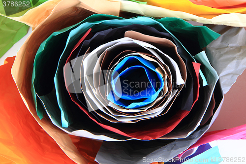 Image of crumpled color papers background