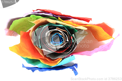 Image of crumpled color papers
