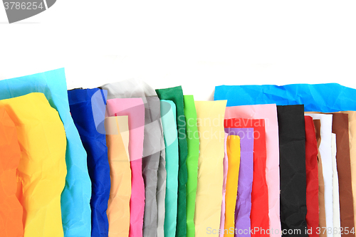 Image of crumpled color papers background