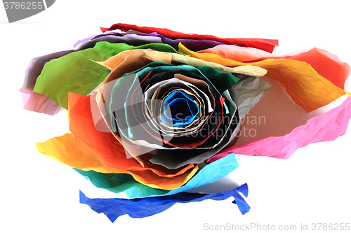 Image of crumpled color papers