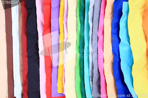 Image of crumpled color papers background