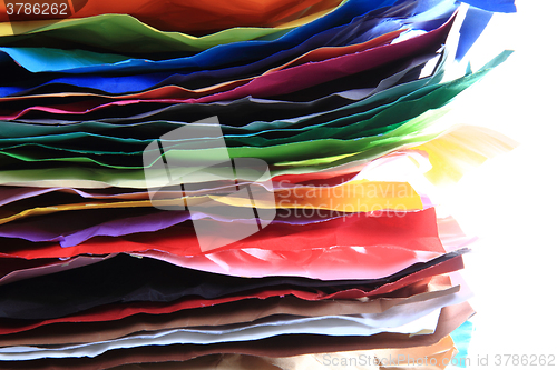 Image of crumpled color papers background