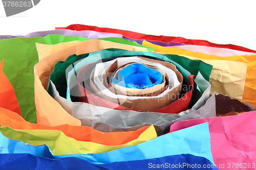 Image of crumpled color papers background
