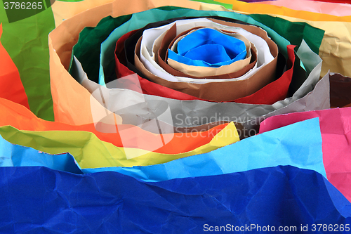 Image of crumpled color papers background