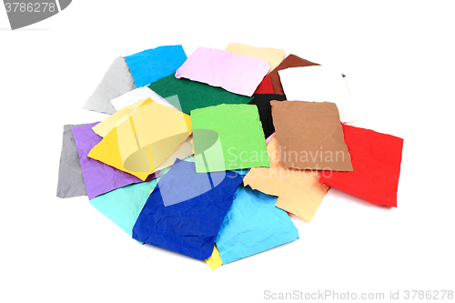 Image of crumpled color papers