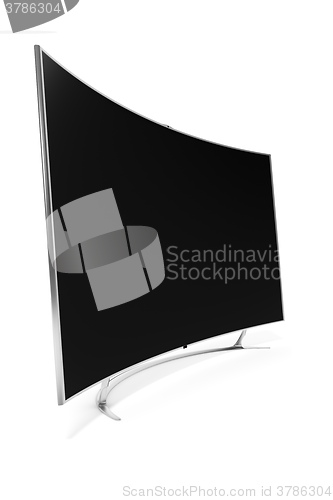 Image of curved widescreen television
