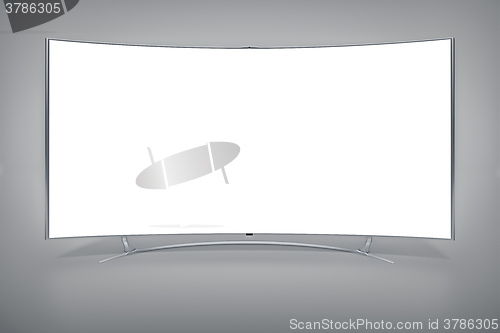 Image of curved widescreen television