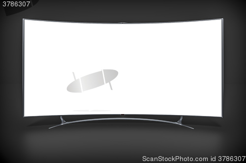 Image of curved widescreen television