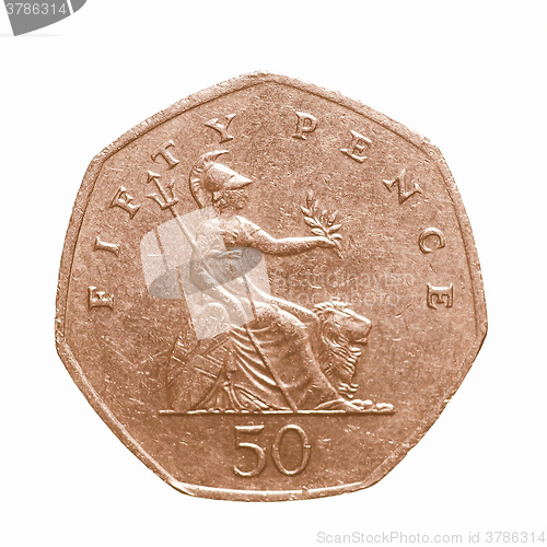 Image of  Fifty pence coin vintage