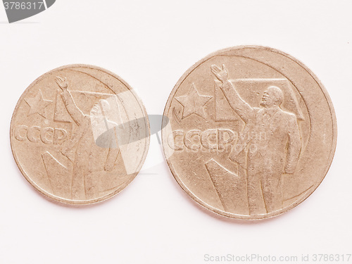 Image of  Vintage Russian ruble coin vintage