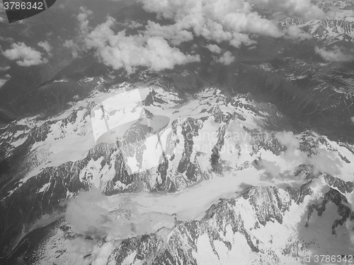 Image of Black and white Alps glacier