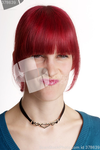 Image of woman turns nose