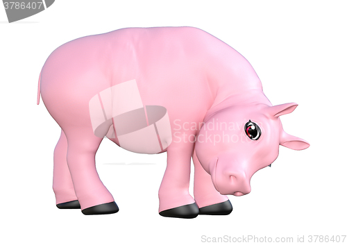 Image of Pink Pig on White