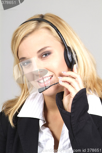 Image of woman with headset