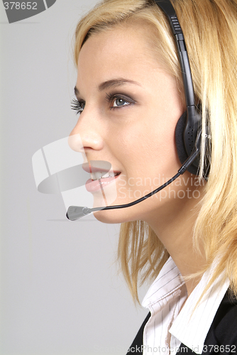 Image of woman with headset