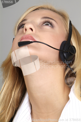 Image of woman with headset