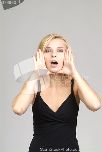 Image of woman cries