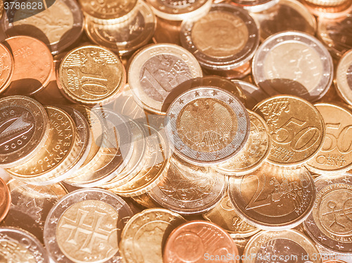 Image of  Euro coins vintage