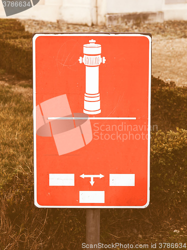 Image of  Fire hydrant sign vintage