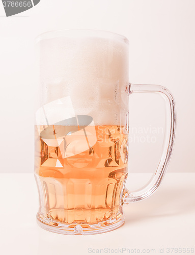 Image of Retro looking Lager beer glass