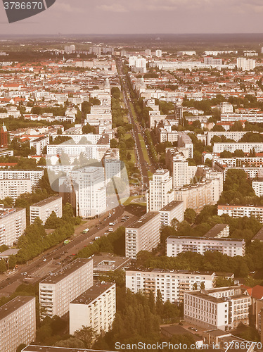 Image of Berlin aerial view vintage