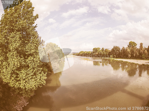 Image of River Po in Settimo Torinese vintage