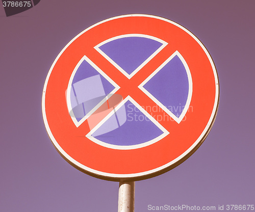 Image of  No parking sign vintage