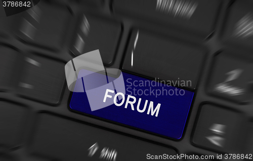 Image of Blue button - Forum