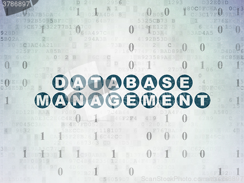 Image of Programming concept: Database Management on Digital Paper background