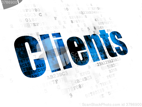 Image of Business concept: Clients on Digital background