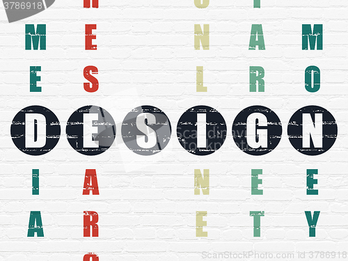 Image of Advertising concept: Design in Crossword Puzzle