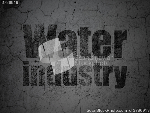 Image of Industry concept: Water Industry on grunge wall background